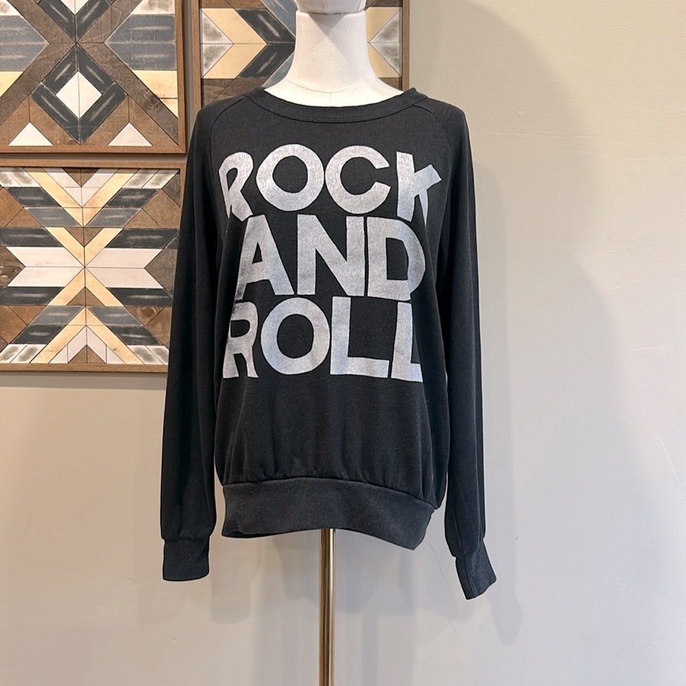 Aviator Nation Crew Neck Rock And Roll Sweatshirt XS